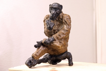 Monsieur le chimpanzé, bronze 1/8, 32 x 21 x 16 cm