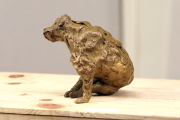 La puce et le labrador, bronze 2/8, 13 x 13 x 13 cm