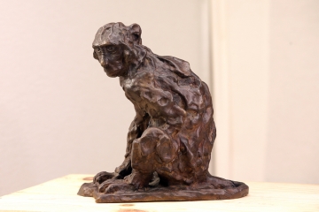 Le vervet, bronze 1/8, 26 x 28 x 14 cm
